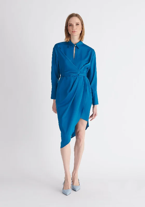 Asymmetric Hem Shirt Dress