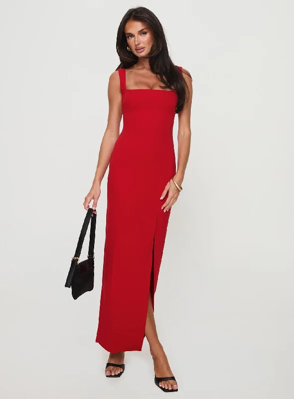 Bombshell Maxi Dress Red