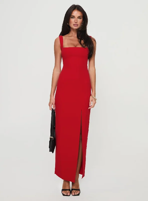 Bombshell Maxi Dress Red