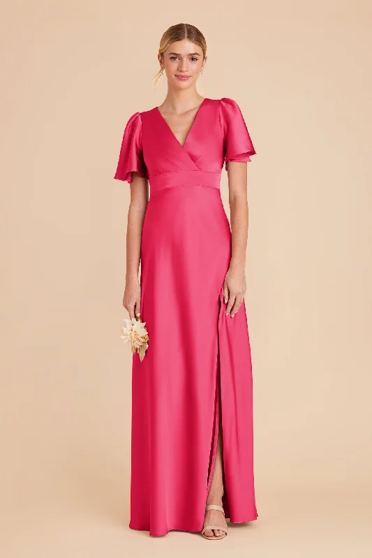 Marni Matte Satin Dress - Fuchsia