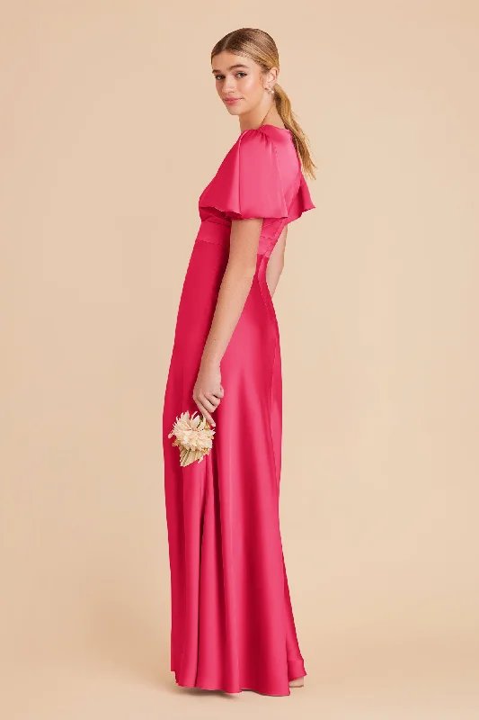 Marni Matte Satin Dress - Fuchsia