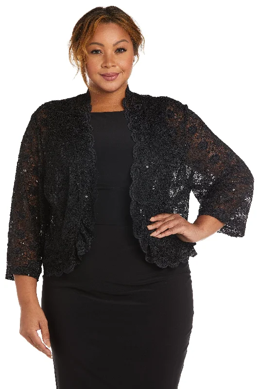 R&M Richards 3158W Long Sleeve Plus Size Lace Bolero