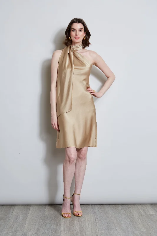 Satin Scarf Dress