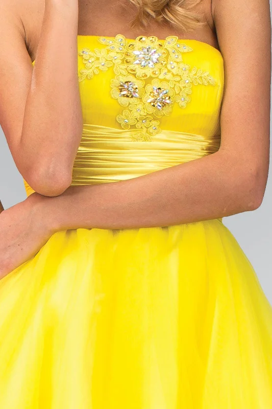 Strapless Short Tulle Prom Dress